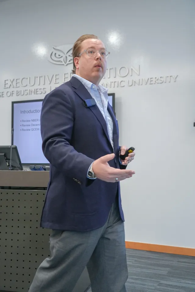 Bryan Cutsinger presenting at FAU Executive Education